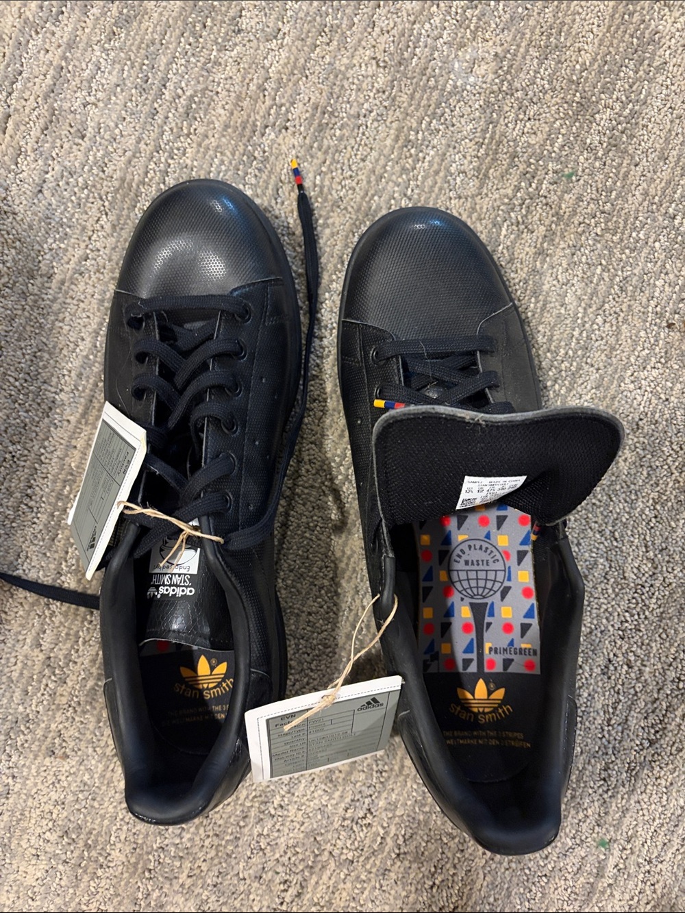 adidas Stan Smith Men's All-Black Athletic Sneakers